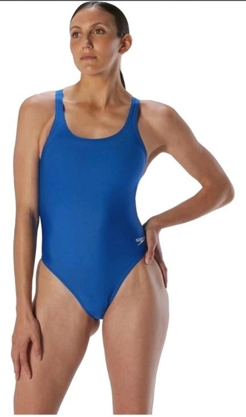 D-8. Speedo Women's Swimsuit One Piece ProLt Super Pro Solid Adult, Eco Blue, 24